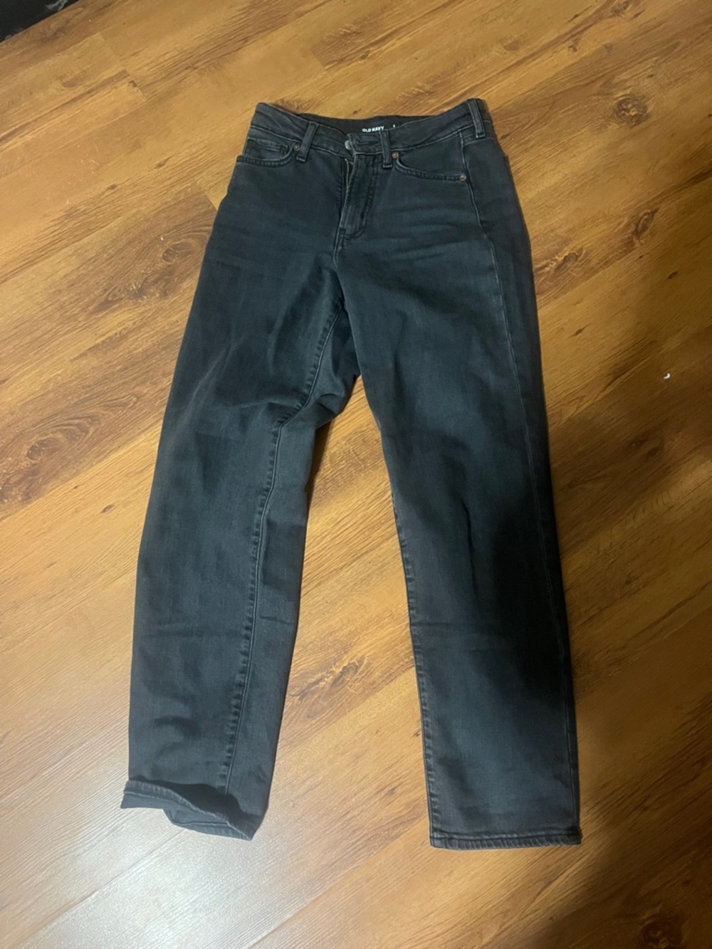 Old Navy Black Straight-Leg Jeans